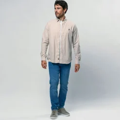 New Herre Greg Skjorte Silver Mink T-Shirts, Poloer Og Skjorter·Skjorter