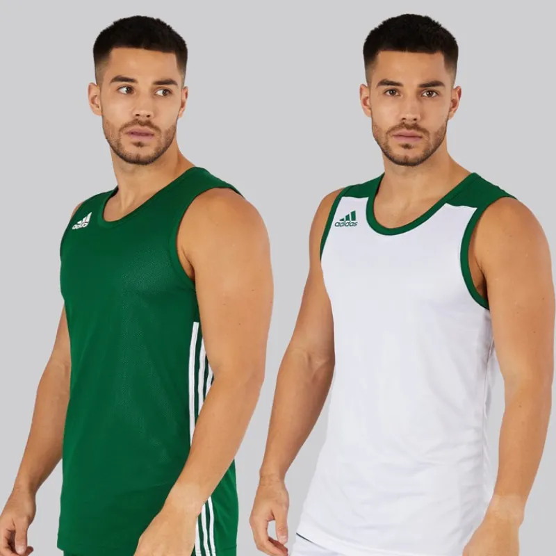 New Herre 3G Speed Vendbar Basketball Trøje Dark Green/Hvid T-Shirts Og Undertrøjer|T-Shirts, Poloer Og Skjorter·T-Shirts Og Undertrøjer
