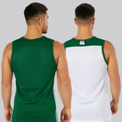 New Herre 3G Speed Vendbar Basketball Trøje Dark Green/​Hvid T-Shirts Og Undertrøjer|T-Shirts, Poloer Og Skjorter·T-Shirts Og Undertrøjer