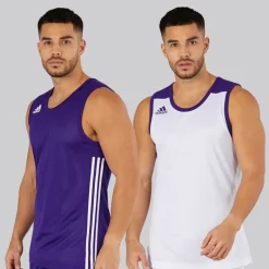 Clearance Herre 3G Speed Vendbar Basketball Trøje Collegiate Purple/Hvid Træning|T-Shirts Og Undertrøjer