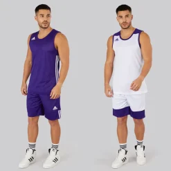 Clearance Herre 3G Speed Vendbar Basketball Trøje Collegiate Purple/Hvid Træning|T-Shirts Og Undertrøjer