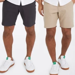 Outlet Herre Hansen Chino Shorts Topak Navy/Stone Multipakker·Shorts|Shorts Og Badetøj·Chino