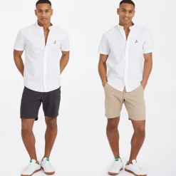 Outlet Herre Hansen Chino Shorts Topak Navy/Stone Multipakker·Shorts|Shorts Og Badetøj·Chino