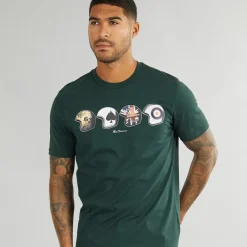 New Herre Helmets T-shirts Grøn T-Shirts, Poloer Og Skjorter·T-Shirts Og Undertrøjer