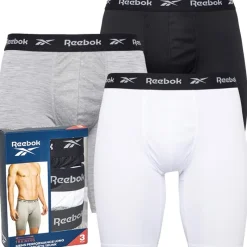 New Herre Hogan Performance 3-pak Lange Trunks Sort/Hvid/Grå Melange Undertøj Og Sokker|Multipakker·Undertøj