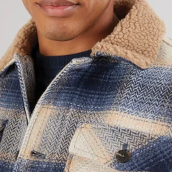 Outlet Herre Inharrod Vatteret Overjakke Mørk Denim Dk Denim T-Shirts, Poloer Og Skjorter·Skjorter|Jakker Og Frakker·Jakker Og Frakker