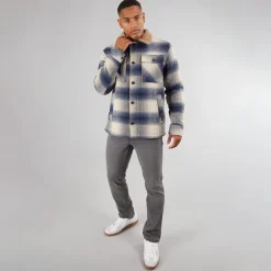 Outlet Herre Inharrod Vatteret Overjakke Mørk Denim Dk Denim T-Shirts, Poloer Og Skjorter·Skjorter|Jakker Og Frakker·Jakker Og Frakker