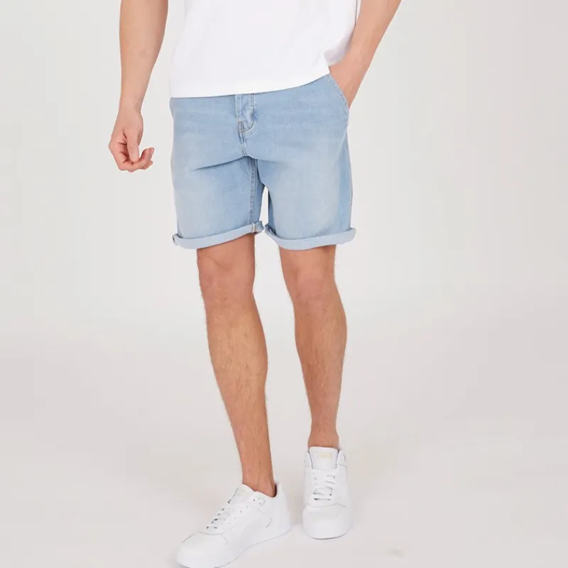 Herre Javid Denim Shorts Lysvask Shorts Og Badetøj·Shorts