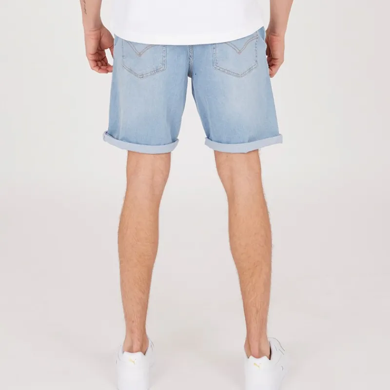 Herre Javid Denim Shorts Lysvask Shorts Og Badetøj·Shorts