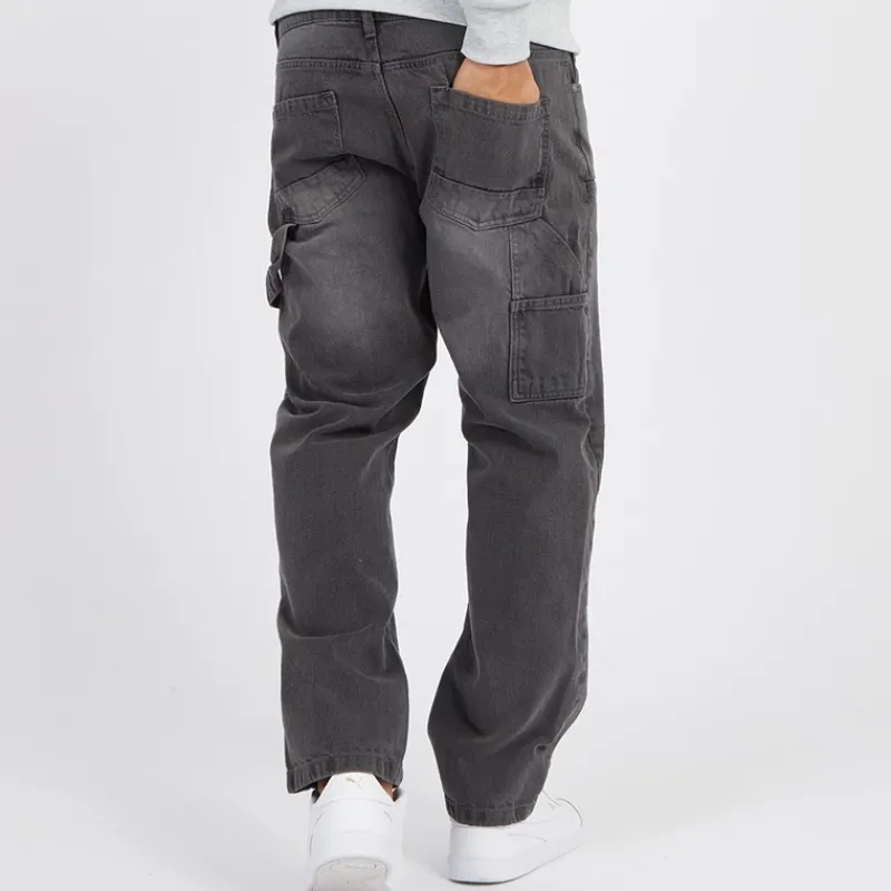 Sale Herre Joiner Carpenter Løstsiddende Jeans Grå Vask Jeans Og Bukser·Jeans