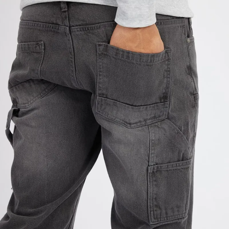 Sale Herre Joiner Carpenter Løstsiddende Jeans Grå Vask Jeans Og Bukser·Jeans