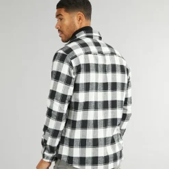 Outlet Herre Joshua Fall Buffalo Langærmet Skjorte Med Tern Cloud Dancer T-Shirts, Poloer Og Skjorter·Skjorter