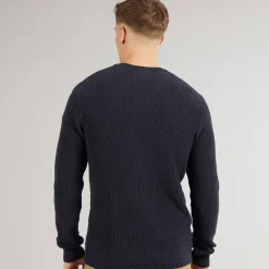 Herre Kabstars Strikket Sweater Navy Trøjer Og Cardigans·Trøjer