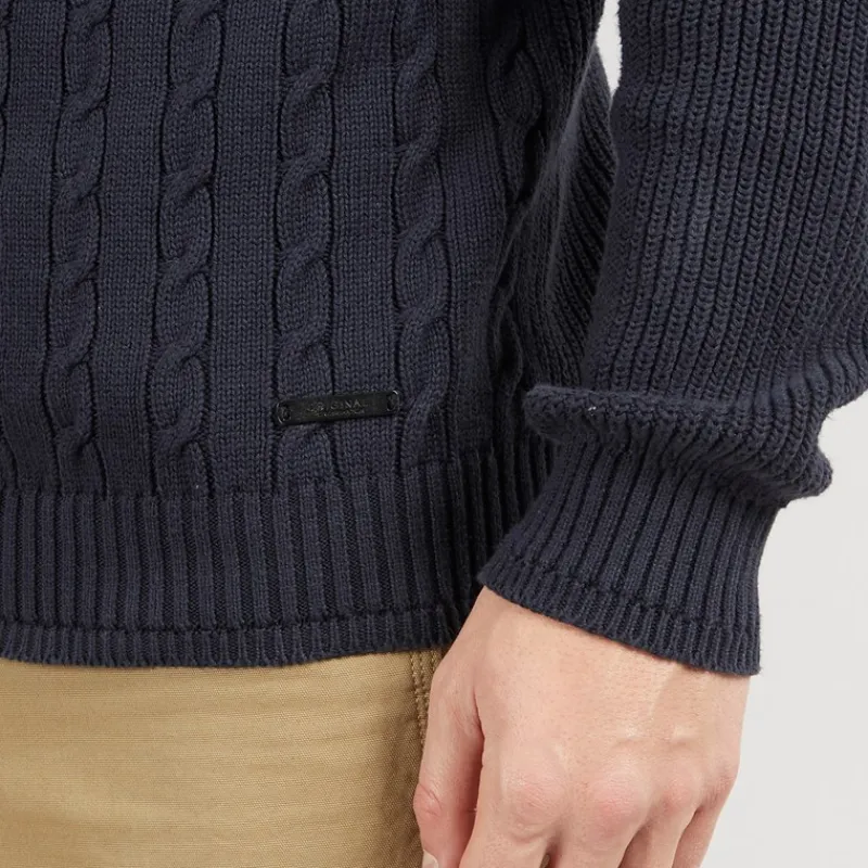 Herre Kabstars Strikket Sweater Navy Trøjer Og Cardigans·Trøjer