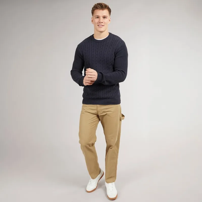 Herre Kabstars Strikket Sweater Navy Trøjer Og Cardigans·Trøjer