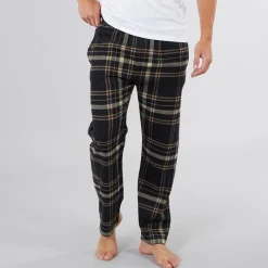 Clearance Herre Kaplan Flanelternede Lounge Bukser Sort / Taupe / Sten / Stengrå Tern Undertøj, Sokker Og Nattøj·Nattøj