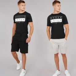 Best Herre Kathos Cargo Shorts To-pak Grå/Sort Multipakker·Shorts|Shorts Og Badetøj·Cargo