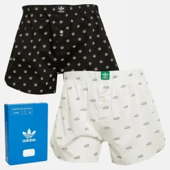 Best Herre Komfort Bomuld Vævet To Pakke Boksershorts Sort/Hvid Undertøj Og Sokker|Multipakker·Undertøj