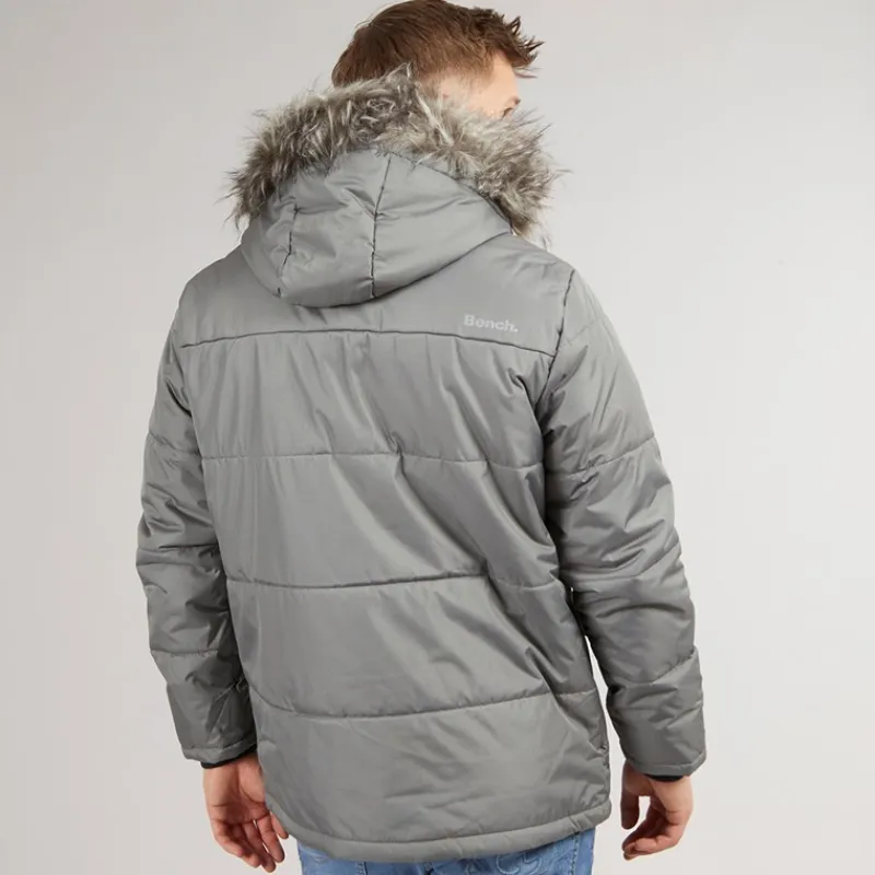 Sale Herre Koufax Vatteret Parka Stålgrå/Sort Jakker Og Frakker·Jakker Og Frakker