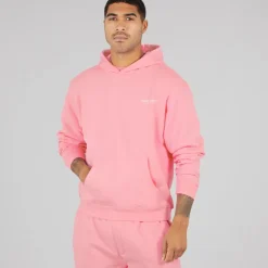 Herre Kreative Let Oversized Hoodie Bubblegum Pink Hættetrøjer Og Sweatshirts·Hættetrøjer