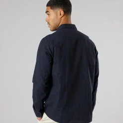 Online Herre Langærmet Skjorte Insignia Blue T-Shirts, Poloer Og Skjorter·Skjorter