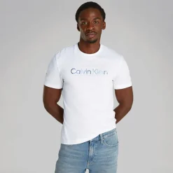 Outlet Herre Logo T-Shirt Lys Hvid T-Shirts, Poloer Og Skjorter·T-Shirts Og Undertrøjer