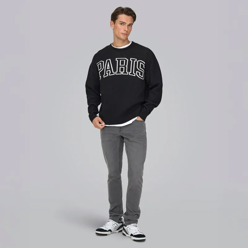 New Herre Loom Box Jeans Grey Denim Jeans Og Bukser·Slim Jeans|Jeans Og Bukser·Jeans