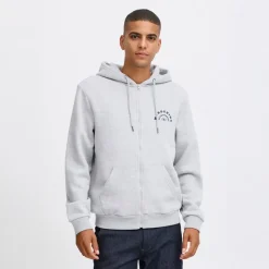 Hot Herre lynlås hoodie Stone Mix Hættetrøjer Og Sweatshirts·Hættetrøjer