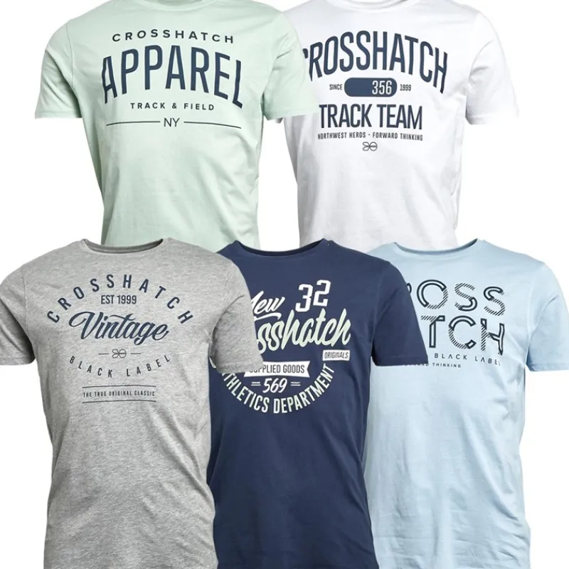 Clearance Herre Mantore Fem Pakke Printede T-shirts Assorterede T-Shirts, Poloer Og Skjorter·Multipakker|Multipakker·T-Shirts Og Undertrøjer