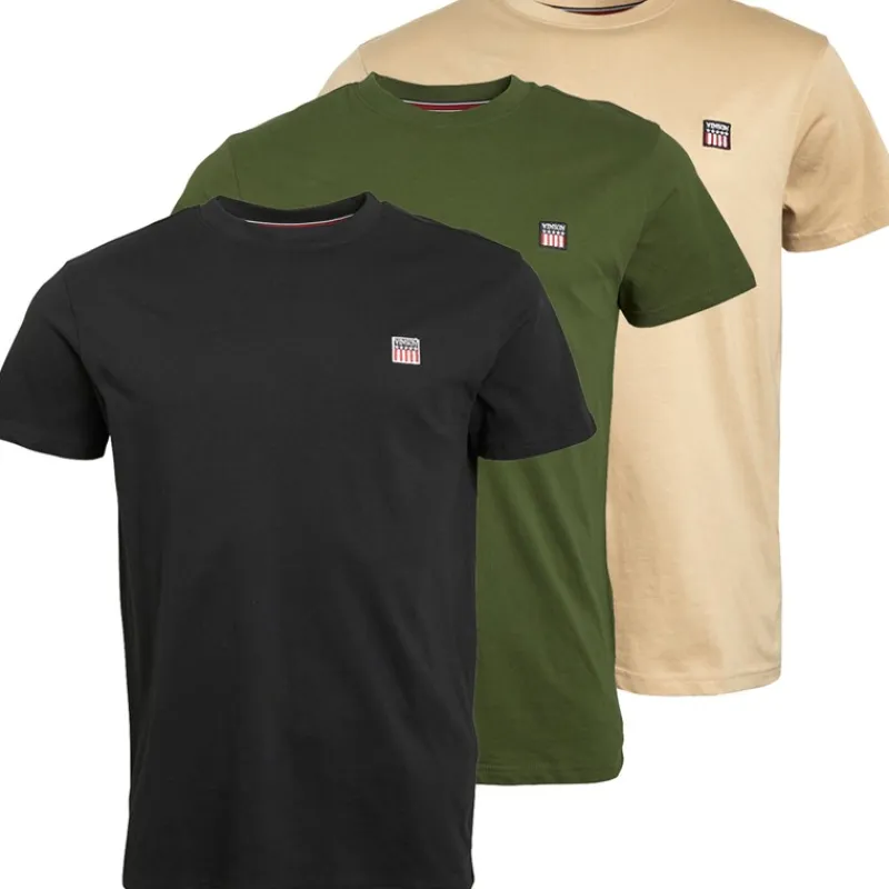 Hot Herre Massimo T-shirts 3-pak Tapsko/Rifle Grøn/Humus T-Shirts, Poloer Og Skjorter·Multipakker|Multipakker·T-Shirts Og Undertrøjer