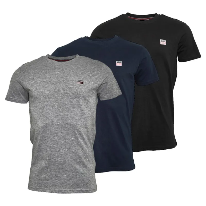 Sale Herre Massimo T-shirts 3-pak Tap Sko/Mørk Grå/Mørk Sap T-Shirts, Poloer Og Skjorter·Multipakker|Multipakker·T-Shirts Og Undertrøjer