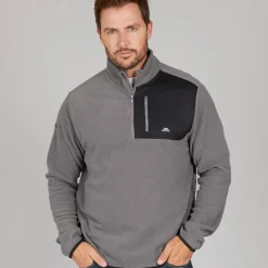 Best Herre Mcgeechan 1 / 2 Zip Micro Fleece Mellem Grå Udendørs|Jakker Og Frakker