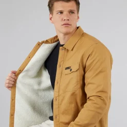 Hot Herre Merrin Borg Arbejdsjakke Camel Brun T-Shirts, Poloer Og Skjorter·Skjorter|Jakker Og Frakker·Jakker Og Frakker