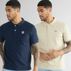 Herre Mike To Pak Polo Shirts Humus /​ Mørk Safir T-Shirts, Poloer Og Skjorter·Multipakker|Multipakker·T-Shirts Og Undertrøjer