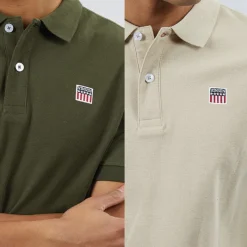 Online Herre Mike To-pak Polotrøjer Humus/Skovnat T-Shirts, Poloer Og Skjorter·Multipakker|Multipakker·T-Shirts Og Undertrøjer