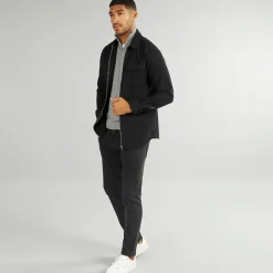 Best Herre Mikkel Skjorte Jakke Sort Houndstooth T-Shirts, Poloer Og Skjorter·Skjorter|Jakker Og Frakker·Jakker Og Frakker