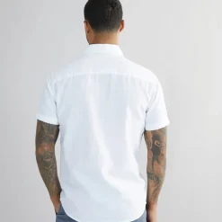Discount Herre Miles Kortærmet Skjorte Hvid T-Shirts, Poloer Og Skjorter·Skjorter