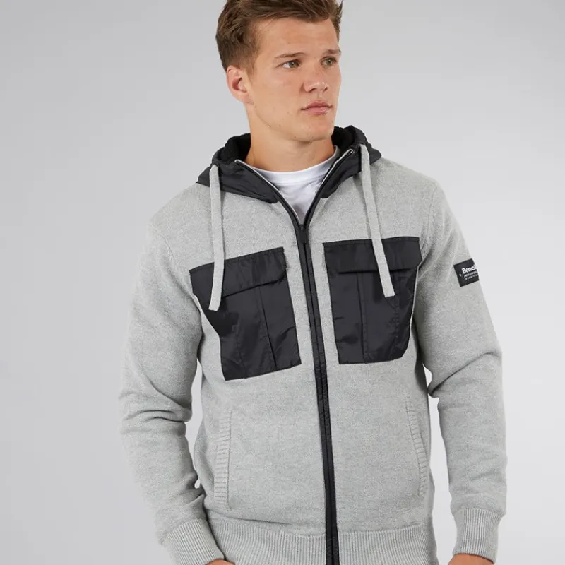 Discount Herre Minski Strikket Hættetrøje Grå Melange Hættetrøjer Og Sweatshirts·Hættetrøjer