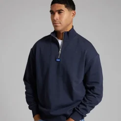 Herre Neeler Half Zip Sweatshirt Navy Hættetrøjer Og Sweatshirts·Sweatshirts