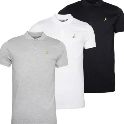 Hot Herre Novek 3 pak polo shirts Sort/​Hvid/​Grå T-Shirts, Poloer Og Skjorter·Multipakker|Multipakker·T-Shirts Og Undertrøjer