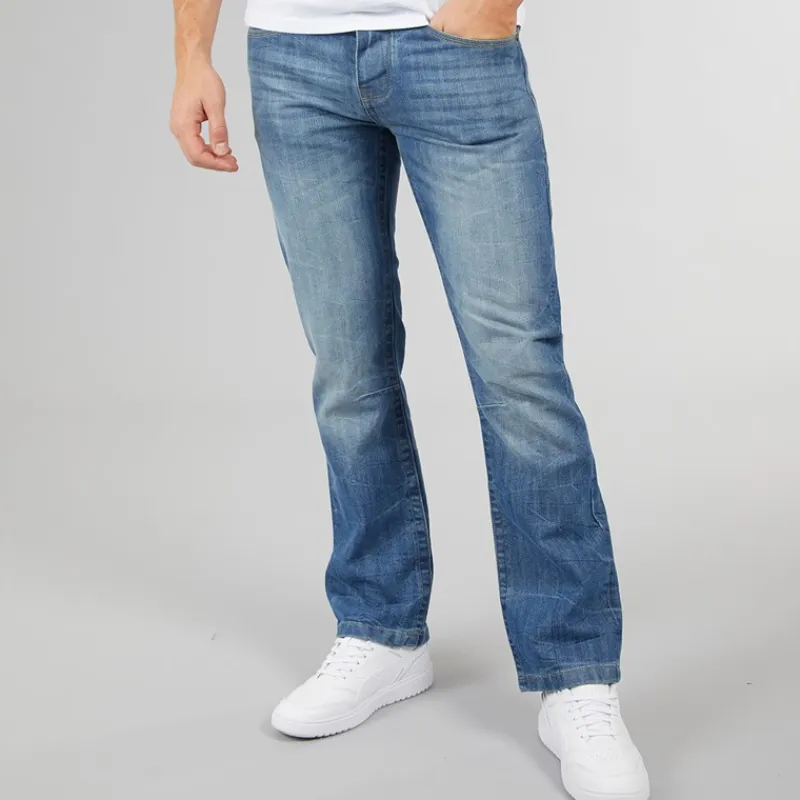 Best Herre Nye Baltimore Bælte Jeans Straight Jeans Lyse Vask Jeans Og Bukser·Jeans Med Lige Ben|Jeans Og Bukser·Jeans