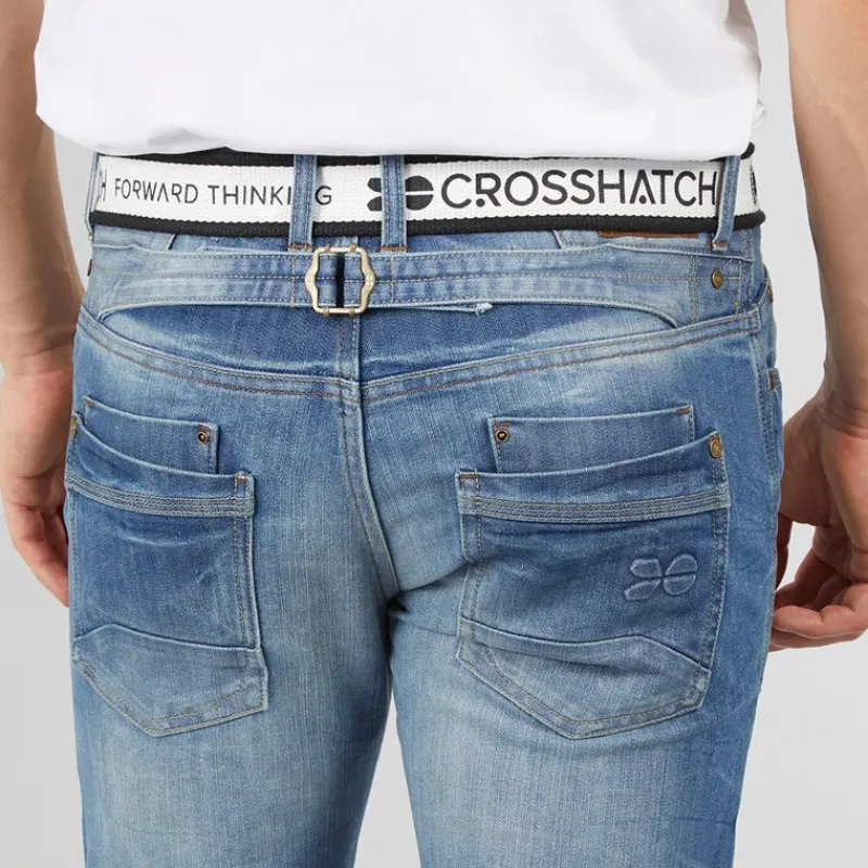 Best Herre Nye Baltimore Bælte Jeans Straight Jeans Lyse Vask Jeans Og Bukser·Jeans Med Lige Ben|Jeans Og Bukser·Jeans