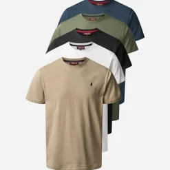 Hot Herre Ohio Fem Pak T-shirts Mørk Safir/​Sko Læder/​Hvid/​Bille/​Sølv Mink Darksap/​Taps/​Whi/​Beetle/​Smink T-Shirts, Poloer Og Skjorter·Multipakker|Multipakker·T-Shirts Og Undertrøjer
