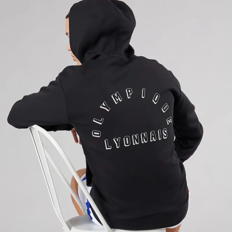 Clearance Herre OL Olympique Lyon Anthem Jakke Sort Jakker Og Frakker|Hættetrøjer Og Sweatshirts·Hættetrøjer