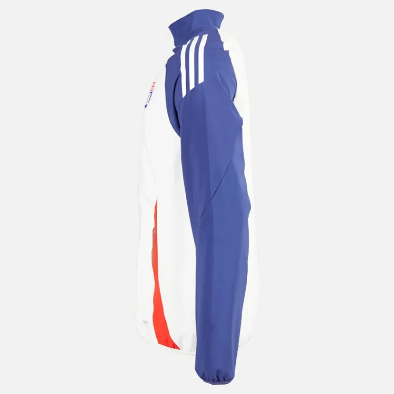 Hot Herre OL Olympique Lyon Præsentationsjakke White Tint/Midnight Indigo/Bright Red Træning|Jakker Og Frakker