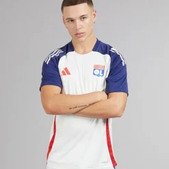 Herre OL Olympique Lyon Træningstrøje White Tint/Midnight Indigo/Bright Red Træning|T-Shirts Og Undertrøjer