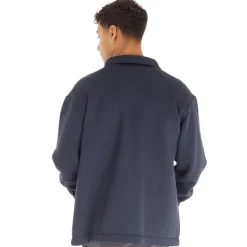 Discount Herre Opvarmet Shacket Blå T-Shirts, Poloer Og Skjorter·Skjorter|Jakker Og Frakker·Jakker Og Frakker