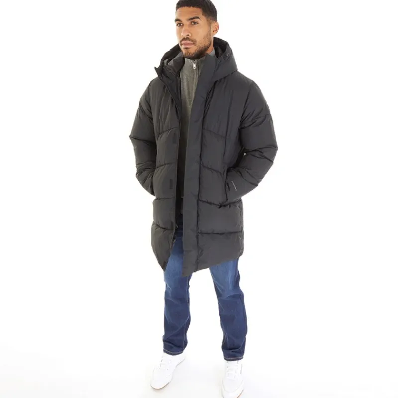 Best Herre Otis Lang Linie Puffer Sort Jakker Og Frakker·Jakker Og Frakker