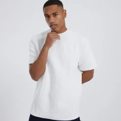 Discount Herre Oversized Fit Miska T-shirt Creme T-Shirts, Poloer Og Skjorter·T-Shirts Og Undertrøjer