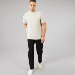 Outlet Herre Oversized Fit Standall T-Shirt Lys Taupe T-Shirts, Poloer Og Skjorter·T-Shirts Og Undertrøjer